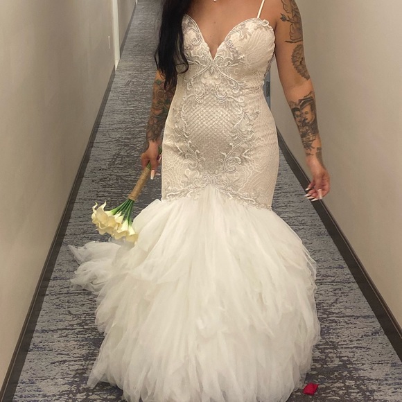 Cristiano Lucci white wedding dress size 10